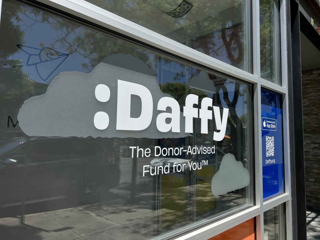 Interface of a modern donor-advised fund platform.