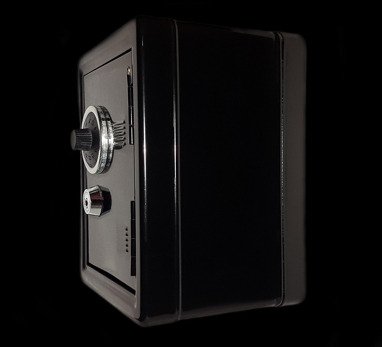 A heavy steel bank vault door representing security and FDIC insurance.