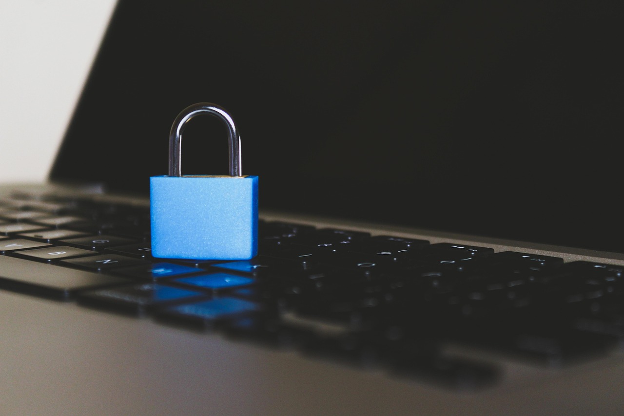 A laptop showing a secure website with a padlock icon representing official verification databases.